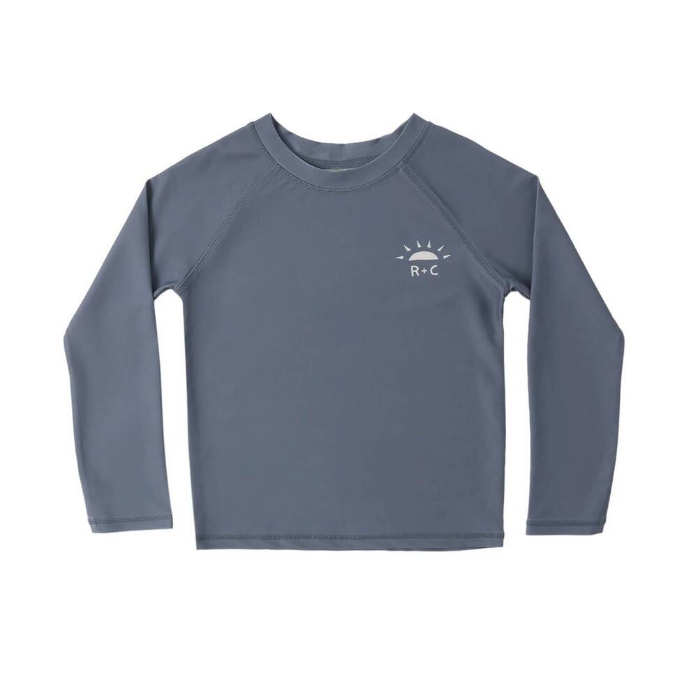 NEW RYLEE + CRU boy's long sleeve rashguard in marine